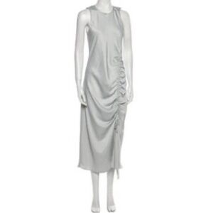 House of Harlow 1960 Gray-Blue Satin Midi Dress